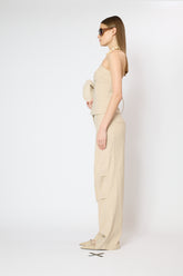 WASHED LINEN PANTS